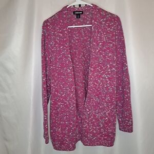 Lands' End Speckled Pink Cardigan